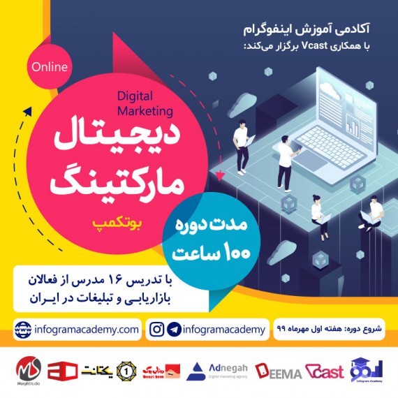 بوتکمپ بازاریابی دیجیتال آنلاین برگزار می شود